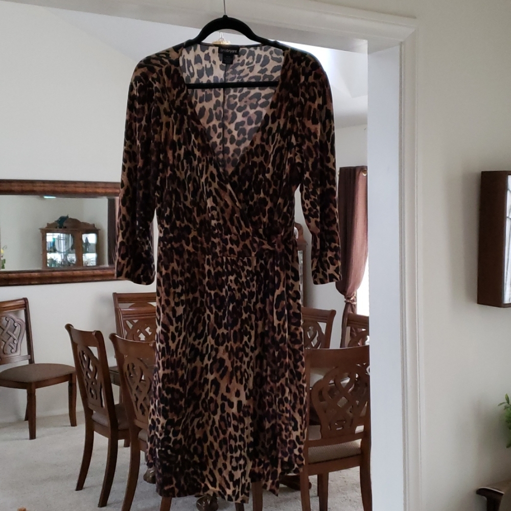 Leopard Print Wrap Dress